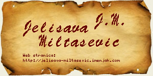 Jelisava Miltašević vizit kartica